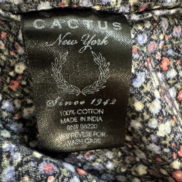 Cactus Man Men's Size S Ricky Singh Slim Fit Shirt Blue Red Floral Button Up - Picture 5 of 5